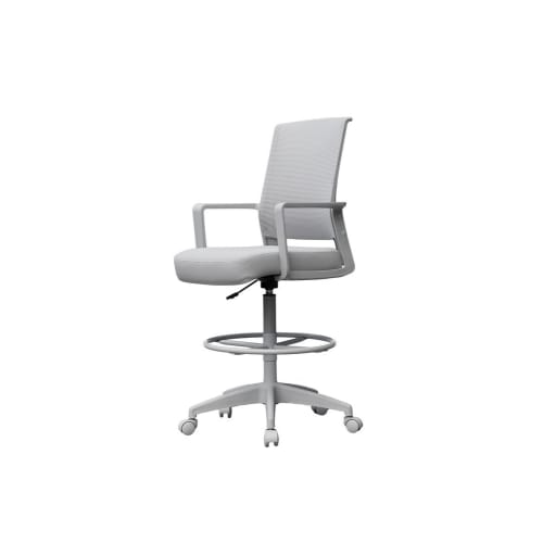 Boss Ergonomic Mesh Drafting Chair, Gray